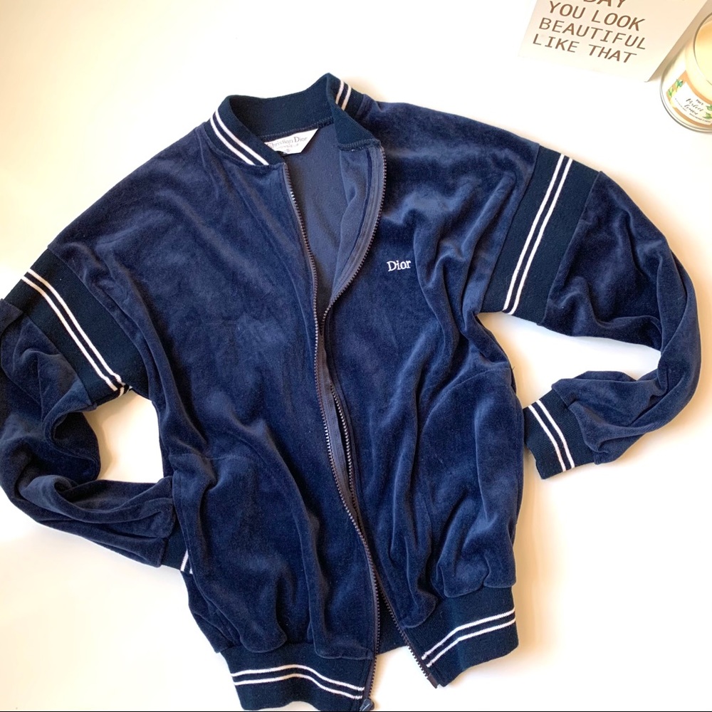 Vintage Christian Dior Monsieur velour bomber